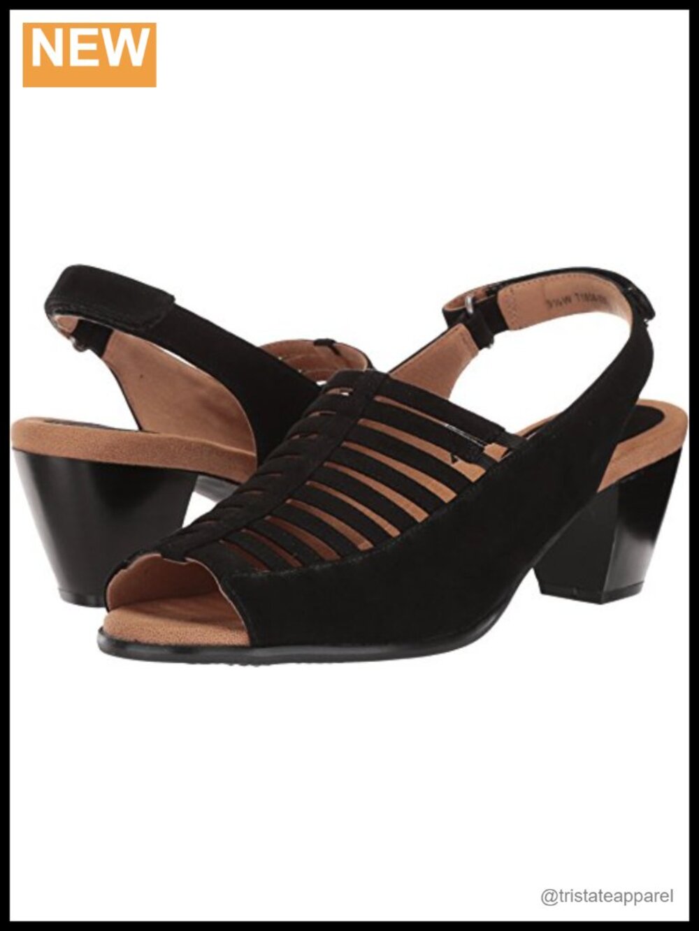 Trotters Minnie Leather Slingback Heeled Sandal Bootie Cushioned Casual